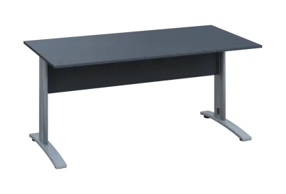 EPK 18 - 16 stůl kancelářský, kovová podnož stříbrná, deska 18 mm, široký 1600 mm, antarcit